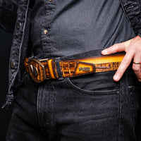 Marco Di Milano Texas Belt - Mustard Brown Leather Loafers