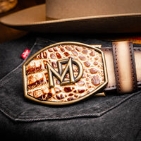Marco Di Milano Texas Belt Stone Orix Leather Shoe
