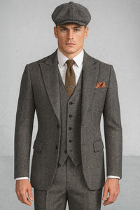Thomas Shelby Peaky Blinders Gray Tweed Suit
