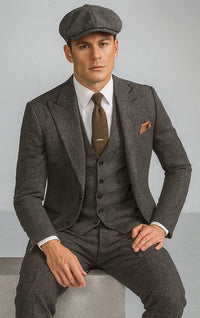 Thomas Shelby Peaky Blinders Gray Tweed Suit