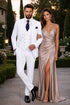 Men's White Statement Ticket Pocket Peak Lapel Wool Double Breasted Vest Suit with Gold Buttons – Modern Fit