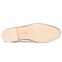 Zelli Tippa Suede and Calfskin Combination Penny Loafers in Taupe