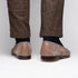 Zelli Tippa Suede and Calfskin Combination Penny Loafers in Taupe