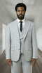 Statement Men's 3 Piece Modern Fit 100% Wool Suit - Peak Lapel
