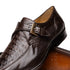 Marco Di Milano Toluca Men's Shoes Brown Exotic Crocodile & Lizard Monk Strap