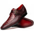 Marco Di Milano Toluca Men's Shoes Wine Exotic Crocodile & Lizard Monk Strap