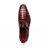 Marco Di Milano Toluca Men's Shoes Wine Exotic Crocodile & Lizard Monk Strap