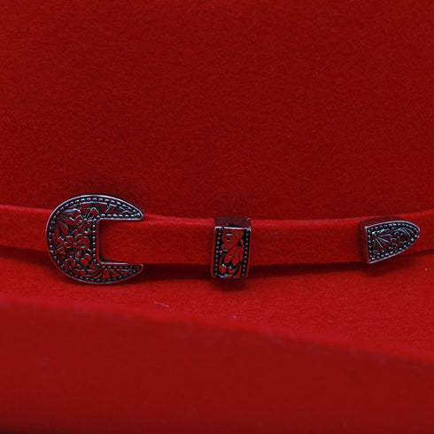 Tombstone 20X East West Cowboy Felt Hat - Red