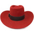 Stone 100X Unisex Cowboy Felt Hat Red