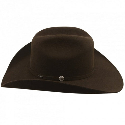 Tombstone 20X Cowboy Felt Hat East West Shape Brown Chocolate