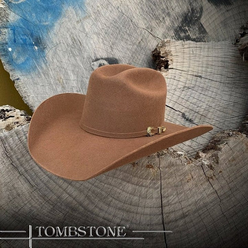 Tombstone 20X Cowboy Felt Hat Roper Shape Brown Walnut TOM-4211