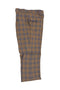 Tiglio Luxe Camel with Blue Windowpane Semi-Wide Leg Wool Marbella Dress Pants TL3304