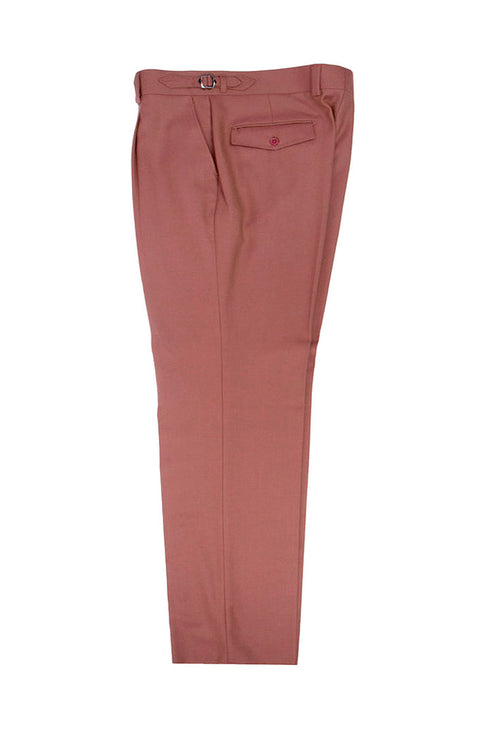 Tiglio Luxe Rosewood Semi-Wide Leg Wool Marbella Dress Pants TL8193