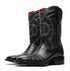 Marco Di Milano Tuscon Black Caiman Crocodile Square Toe Cowboy Boots