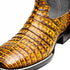 Marco Di Milano Tuscon Mustard Brown Caiman Square Toe Cowboy Boots