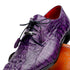 Marco Di Milano Tulum Purple Exotic Crocodile Derby Oxfords