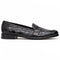 Zelli Tuscany Genuine Caiman Crocodile Penny Loafer in Black