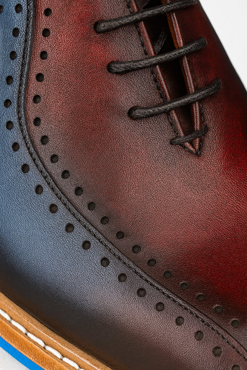 Stylish Two-Tone Brogue Oxford