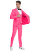Mens Easter Suit - Jacket and Pants in Summer Color Fuchsia Pink Modern Fit Light Weight
