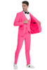 Mens Easter Suit - Jacket and Pants in Summer Color Fuchsia Pink Modern Fit Light Weight