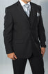 Morgan Collection - Regular Fit 3 Piece Suit 2 Button Black