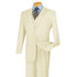 (38R, 42XL, 52L, 54R, 56L) Regular Fit 3 Piece Ivory Suit