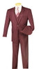 Morgan Collection - Regular Fit 3 Piece Suit 2 Button in Maroon