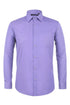 "Verno Mens Classic Spread Collar Dress Shirt in Lavender" - Elegant Mensattire