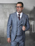 Statement Men's 3 Piece 100% Wool Modern Fit Suit - Textured Windowpane