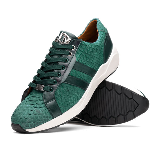 Marco Di Milano Verona Green Python & Calfskin Sneakers