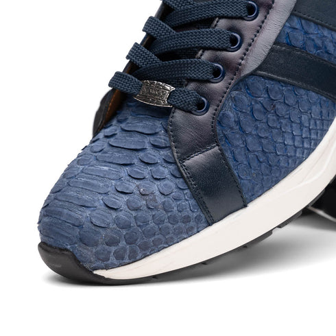 Marco Di Milano Verona Navy Python & Calfskin Sneakers