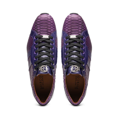 Marco Di Milano Verona Purple Python & Calfskin Sneakers