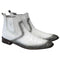 Vestigium Ostrich Chelsea Boots Faded White - Faded White