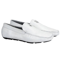 Vestigium Shark Driving Loafers White - White Shark men's driving loafer