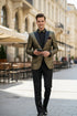 Giza Glamour Gold Tuxedo Jacket
