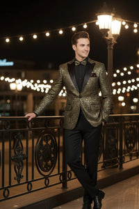Giza Glamour Gold Tuxedo Jacket