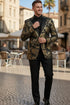 Posh Paisley Velvet Black and Gold Tuxedo Jacket