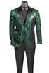 Posh Paisley Velvet Emerald Tuxedo Jacket
