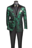 Posh Paisley Velvet Emerald Tuxedo Jacket