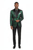 Posh Paisley Velvet Emerald Tuxedo Jacket
