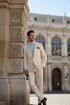 Spectrum Champagne Shawl Lapel Tuxedo – 3-Piece One Button Elegant Formal Suit