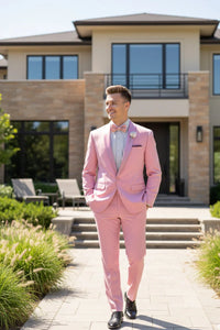 Dusty Rose Shawl Lapel Tuxedo by Spectrum – Elegant 3-Piece Formal Wear