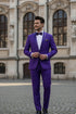 Premium Royal Purple Shawl Lapel Tuxedo – Spectrum 1 Button Formal Set