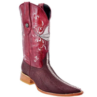 Mens White Diamond Boot Stingray Print Cowboy Boots Pointy Toe Pointed Toe