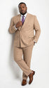 Vitali Tan Double Breasted Suit – Men’s 2 Piece Formal Suit for Wedding, Business and Special Events khaki beige color