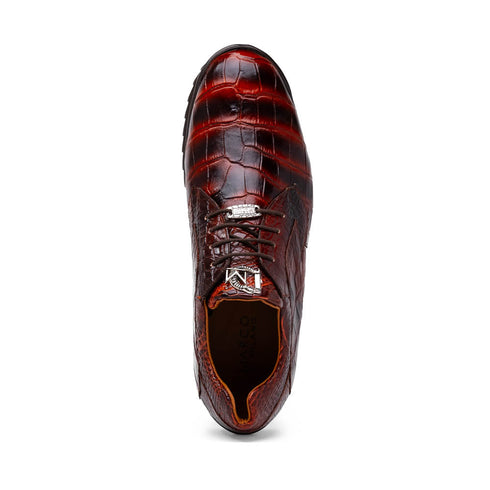 Marco Di Milano Vulcan Rustic Cognac Alligator Sneakers