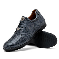 Marco Di Milano Vulcan Rustic Grey Alligator Sneakers