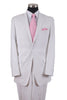 Mens 2 Button 100% White Linen Suit