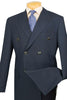 Mens Double Breasted Poplin Dress Blazer in Navy