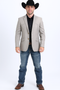 Western Blazer - Saco Para Hombre - Mens Double Button Western Beige Blazer